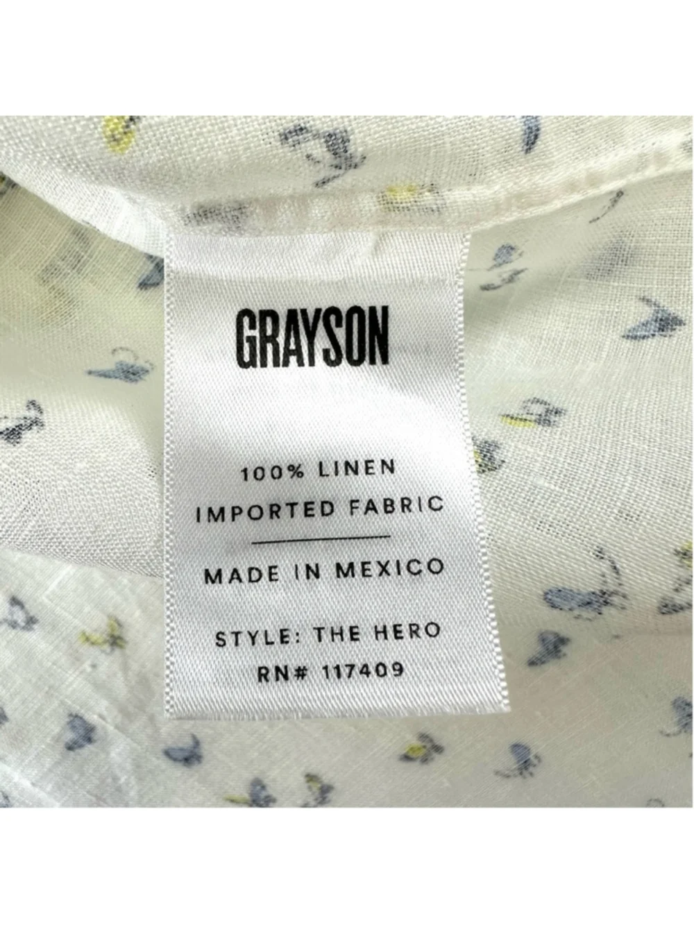 Anthro Grayson linen shirt Womens Medium Butterfly Buttondown casual Feminine - Picture 10 of 14